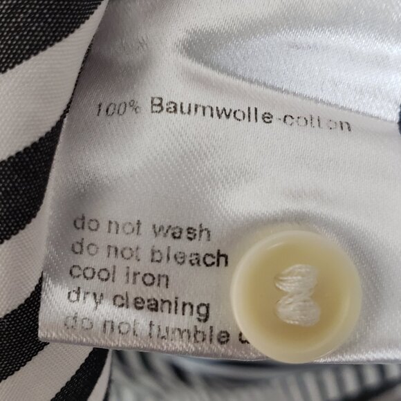 AKRIS Punto Striped Popover Shirt Tunic 100% Cotton Oversized size 4 Minimalist - Picture 10 of 14